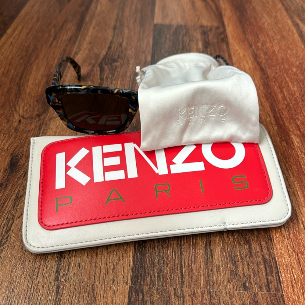 Kenzo Unisex 51mm Havana Rectangular Sunglasses